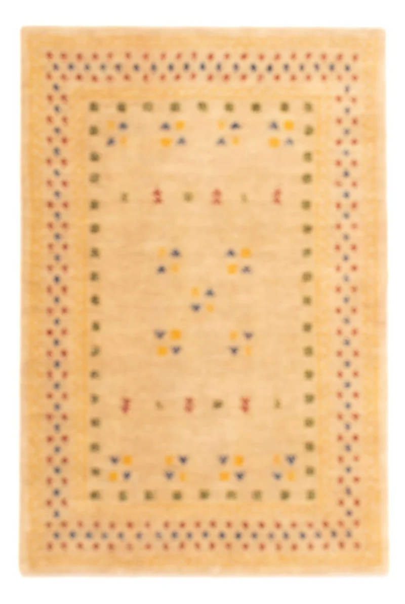 Gabbeh Teppich - Loribaft Softy - 60 x 90 cm - hellbeige