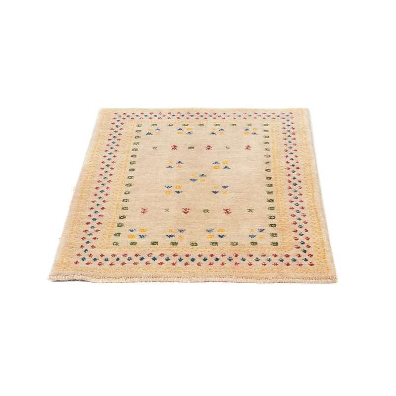 Gabbeh Teppich - Loribaft Softy - 60 x 90 cm - hellbeige