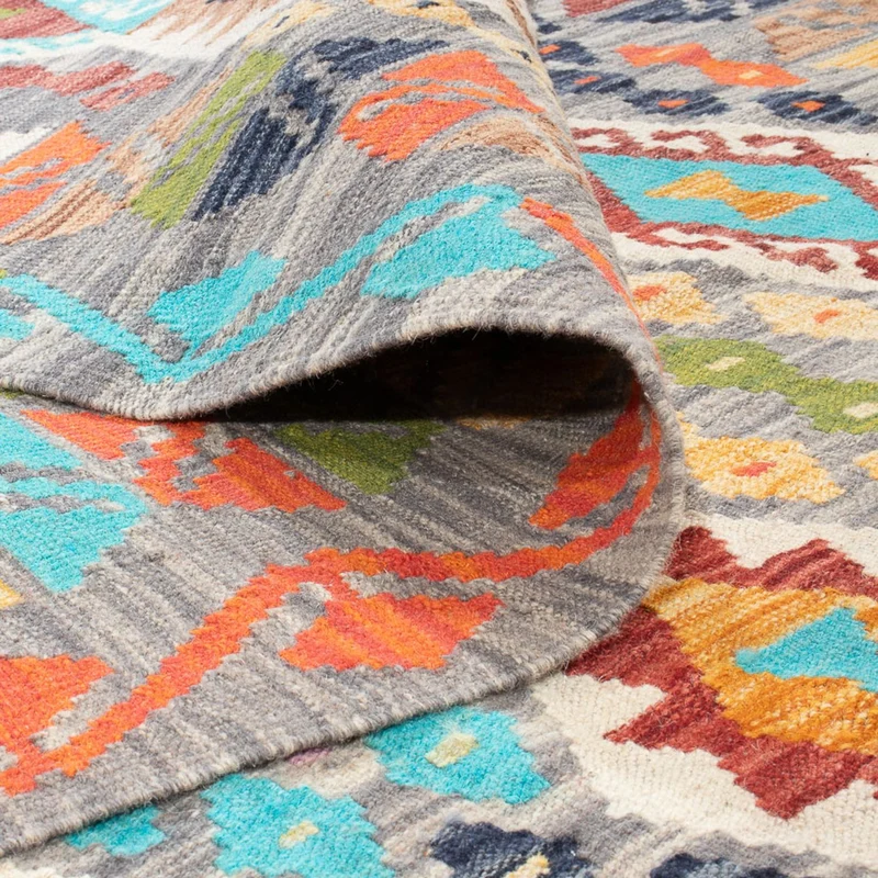 Kelim Maimene Teppich 176x251cm - mehrfarbig