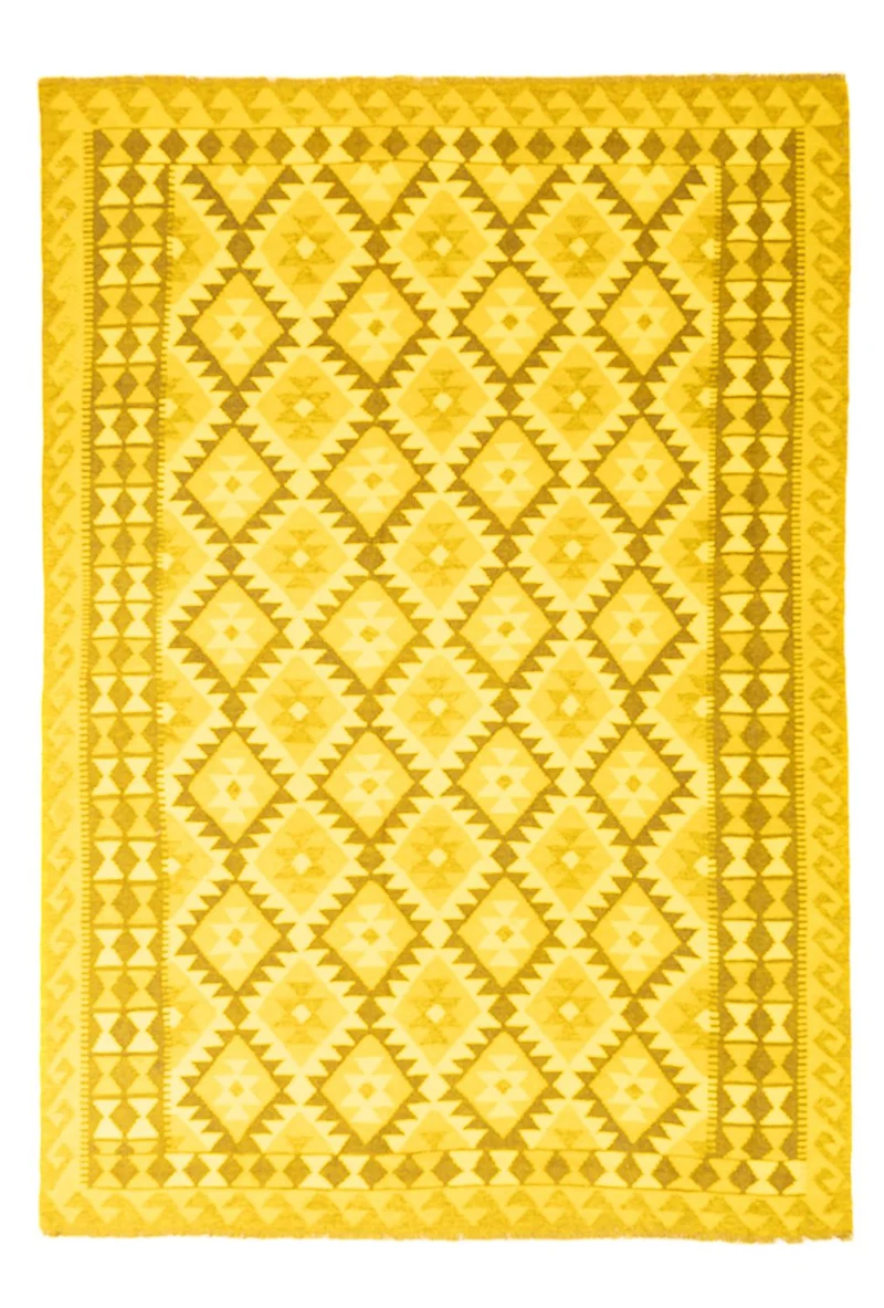 Kelim Modern Teppich 169x237cm - gelb