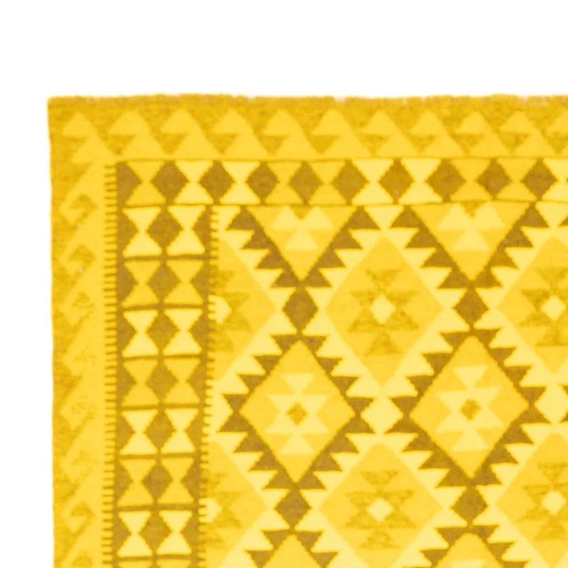 Kelim Modern Teppich 169x237cm - gelb