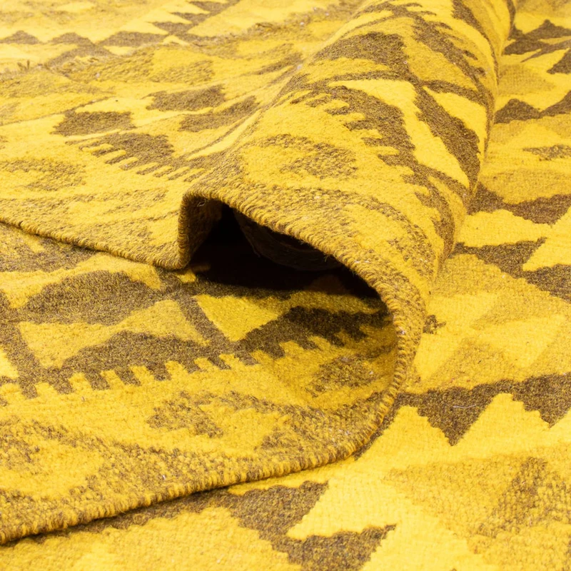 Kelim Modern Teppich 169x237cm - gelb