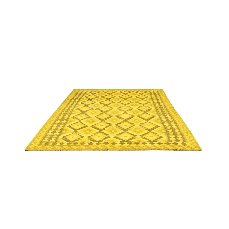 Kelim Modern Teppich 169x237cm - gelb