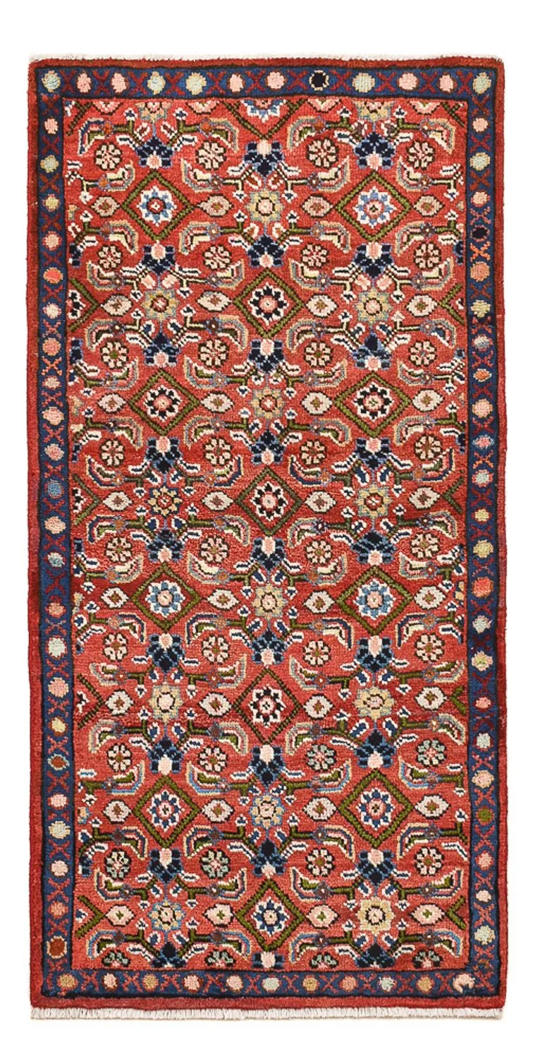 Mahal Teppich 64x129cm - Perserteppich - hellrot