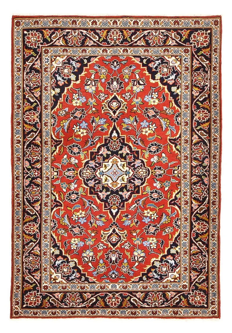 Keshan Teppich 105x149cm - Perserteppich - rot