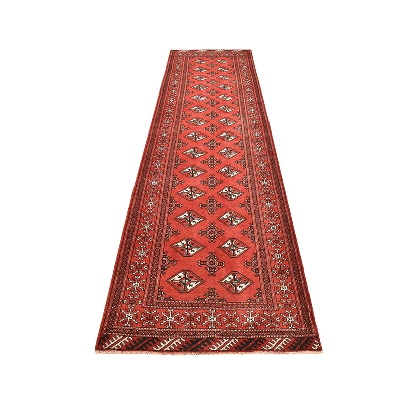 Turkaman Teppich 98x376cm - Orientteppich - rot