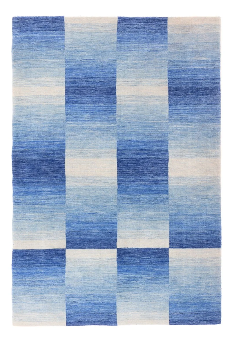 Loribaft Loom Teppich 123x185cm - Wollteppich - blau