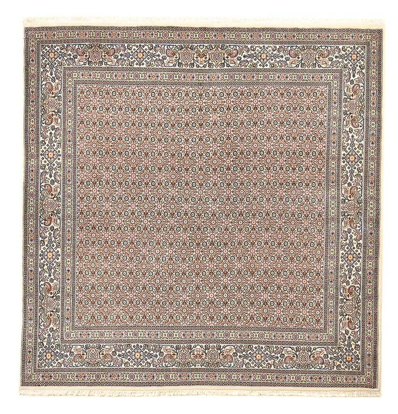 Moud Teppich 200x200cm - Perserteppich - hellbraun