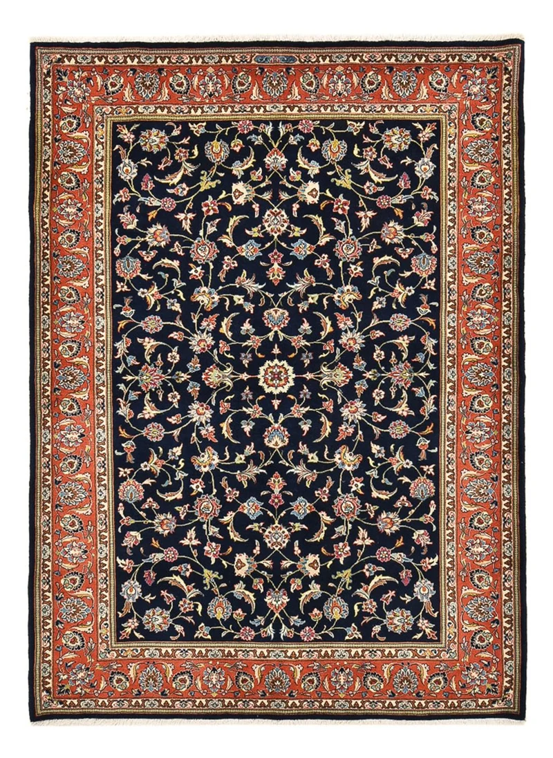 Maschad Teppich 184x255cm - Perserteppich - dunkelblau
