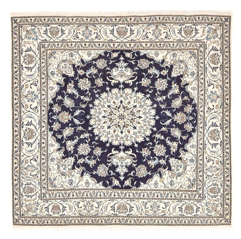 Nain - 12La Teppich 200x208cm - Perserteppich - dunkelblau