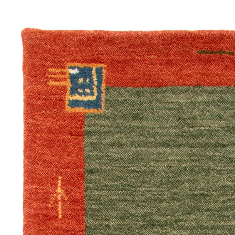 Gabbeh Teppich - Softy - 60 x 90 cm - grün
