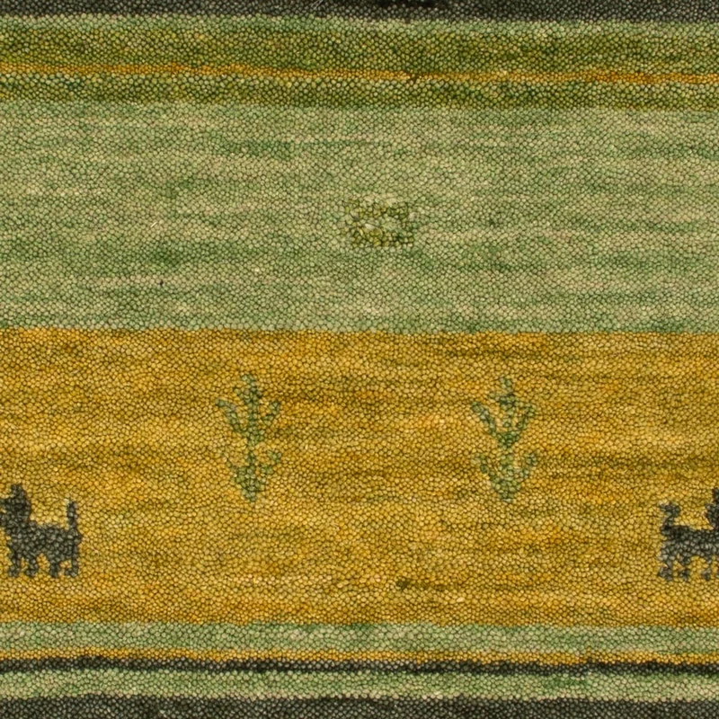 Gabbeh Teppich - Softy - 60 x 90 cm - grün