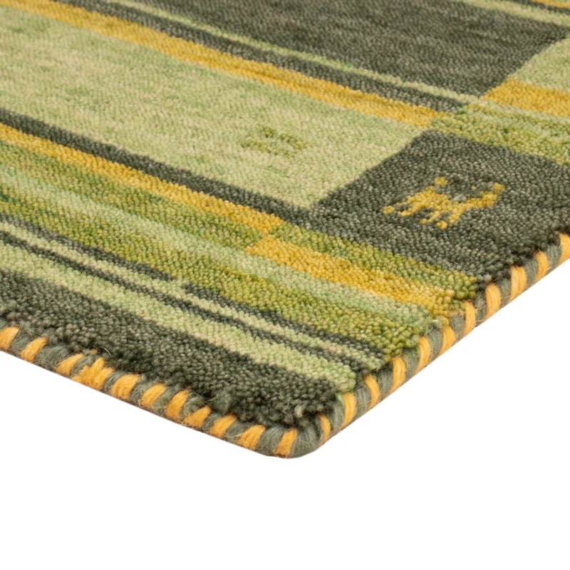 Gabbeh Teppich - Softy - 60 x 90 cm - grün