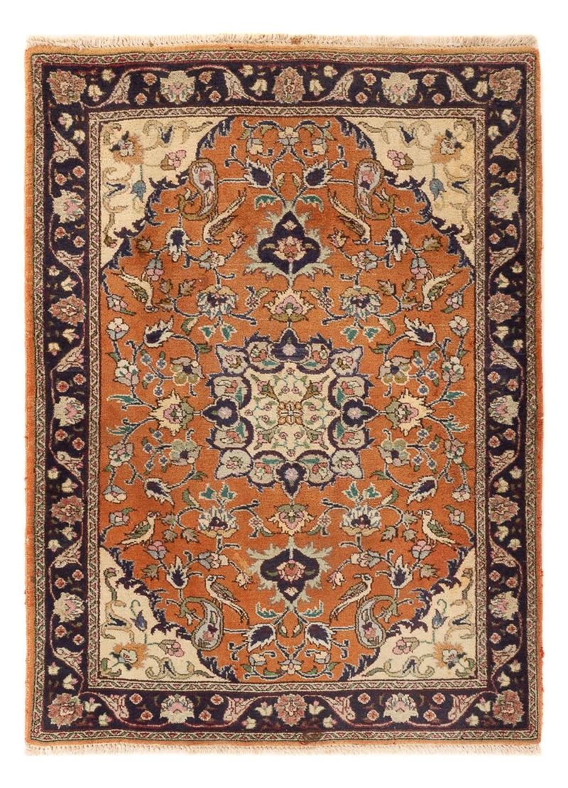 Ardebil Teppich 102x135cm - Perserteppich - terrakotta