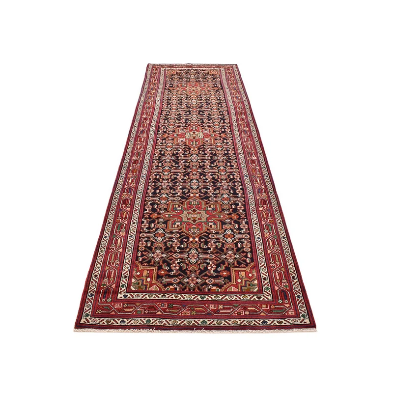Hamadan Teppich 120x403cm - Perserteppich - hellrot