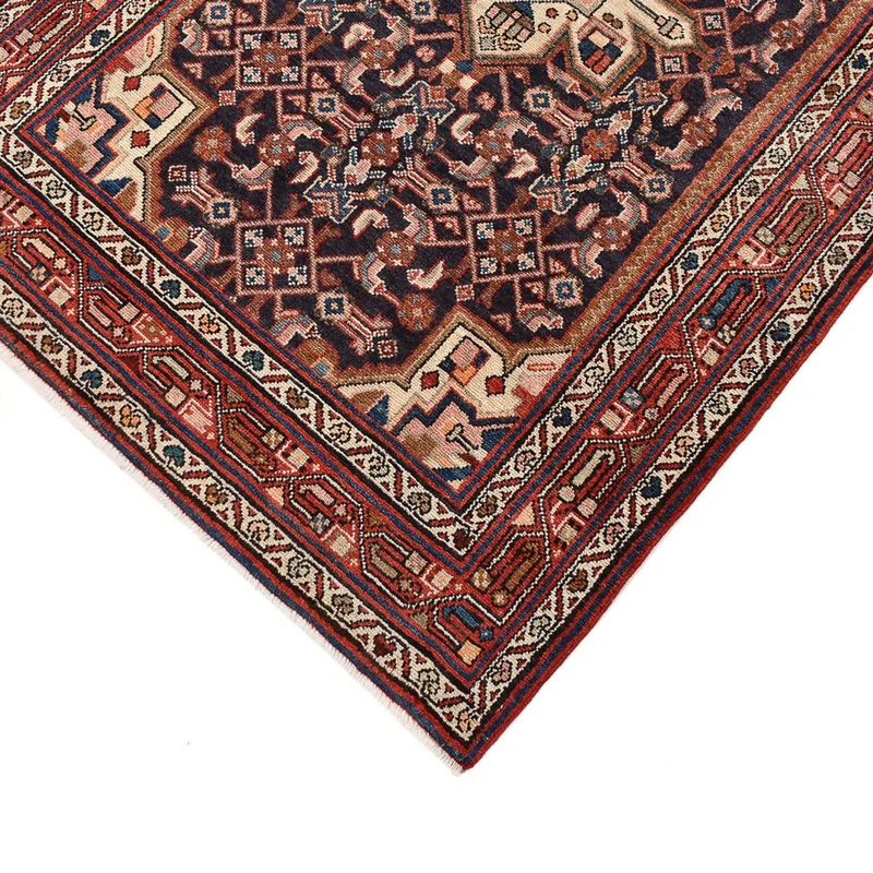 Hamadan Teppich 114x412cm - Perserteppich - dunkelrot