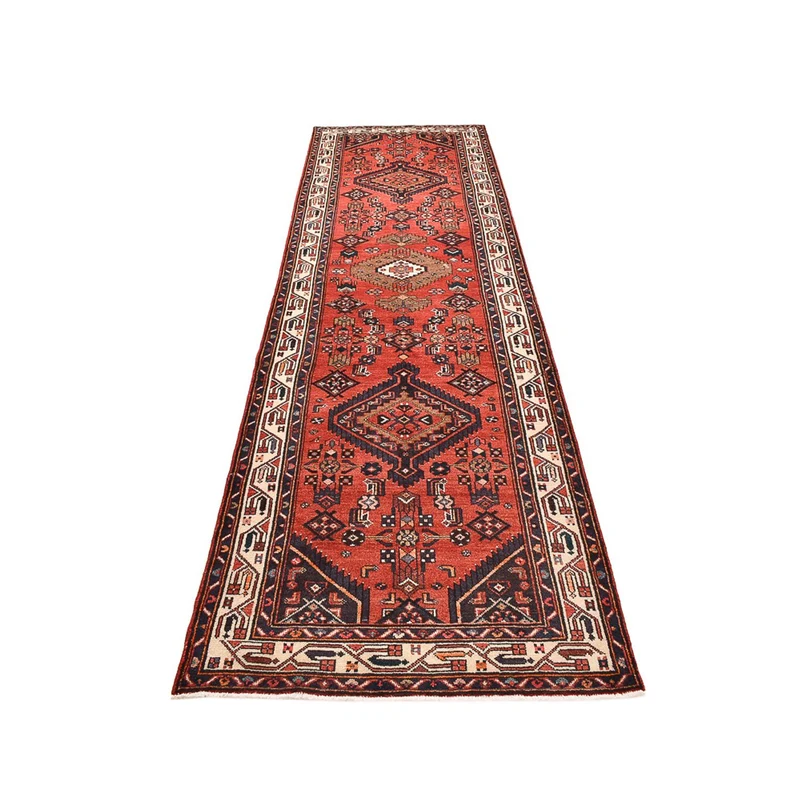 Hamadan Teppich 108x388cm - Perserteppich - rot