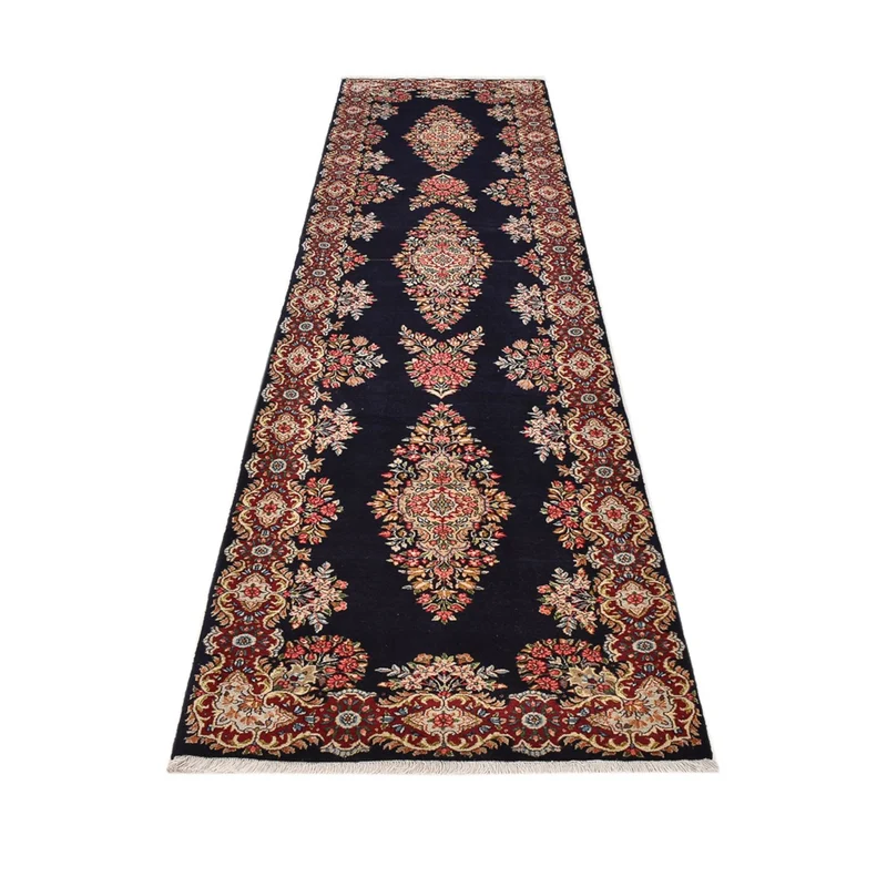 Rafsanjan Teppich 94x397cm - Perserteppich - dunkelblau