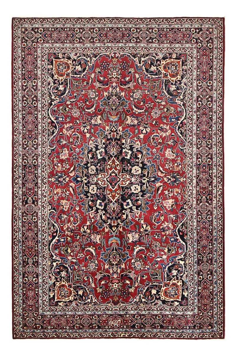 Maschad Teppich 200x293cm - Perserteppich - dunkelrot