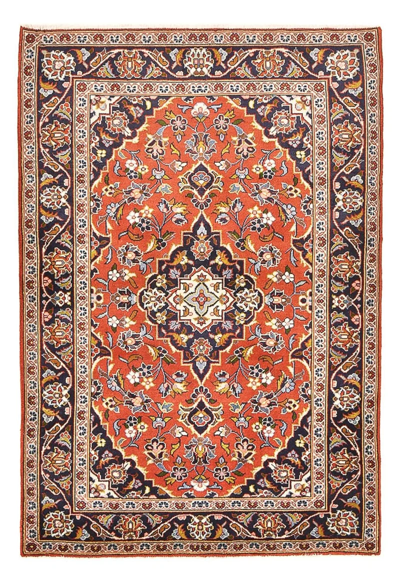 Keshan Teppich 103x148cm - Perserteppich - terrakotta