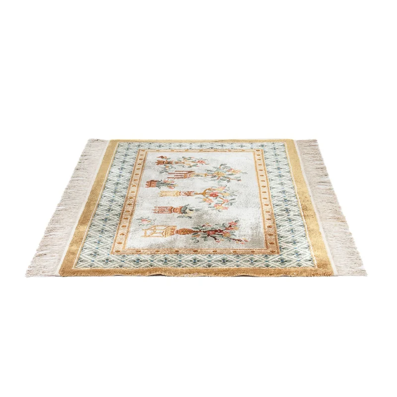 China Seide Teppich 93x154cm - Orientteppich - dunkelbeige