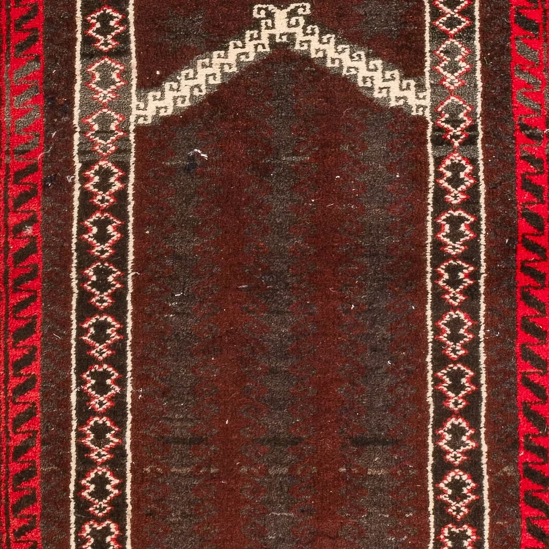Belutsch Teppich 97x147cm - Orientteppich - dunkelrot