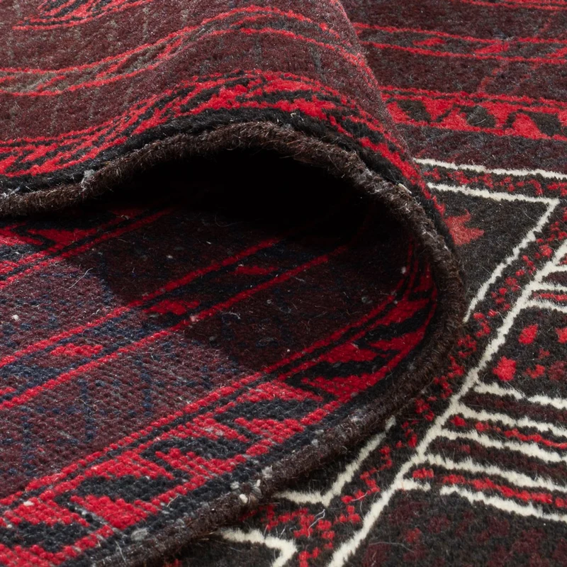 Belutsch Teppich 97x147cm - Orientteppich - dunkelrot