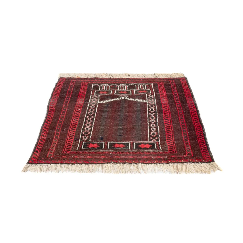 Belutsch Teppich 97x147cm - Orientteppich - dunkelrot