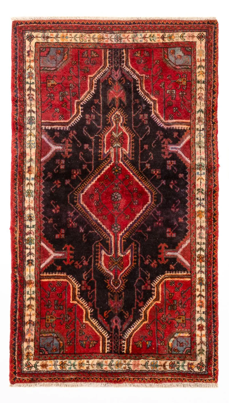 Nahavand Teppich 77x197cm - Perserteppich - dunkelrot