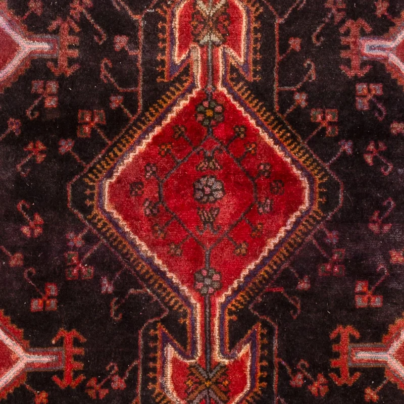 Nahavand Teppich 77x197cm - Perserteppich - dunkelrot
