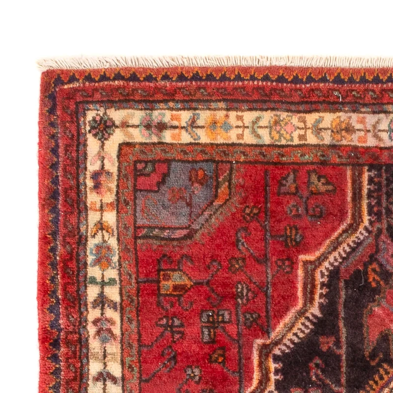 Nahavand Teppich 77x197cm - Perserteppich - dunkelrot