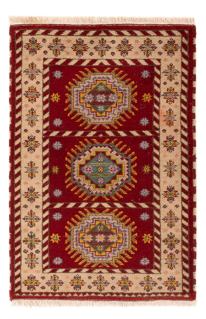 Perserteppich 90x160cm - dunkelrot