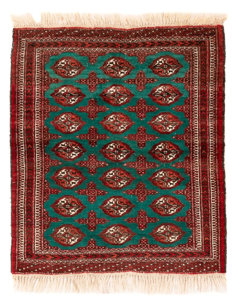 Turkaman Teppich 95x117cm - Orientteppich - mehrfarbig