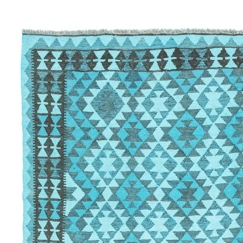 Kelim Modern Teppich 195x277cm - türkis