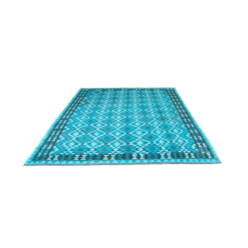 Kelim Modern Teppich 195x277cm - türkis