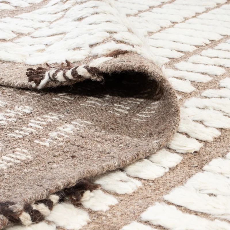 Berber Teppich 215x289cm - Wollteppich - hellbeige