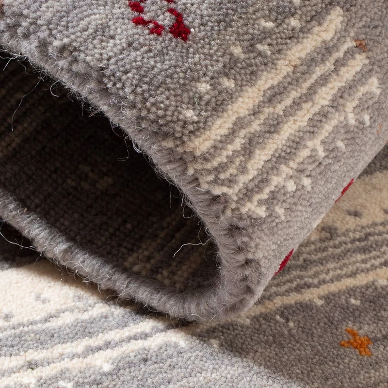 Loribaft Loom Teppich 60x90cm - Wollteppich - dunkelbeige