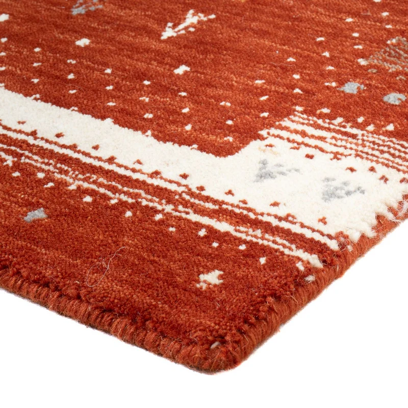 Loribaft Loom Teppich 60x90cm - Wollteppich - terrakotta