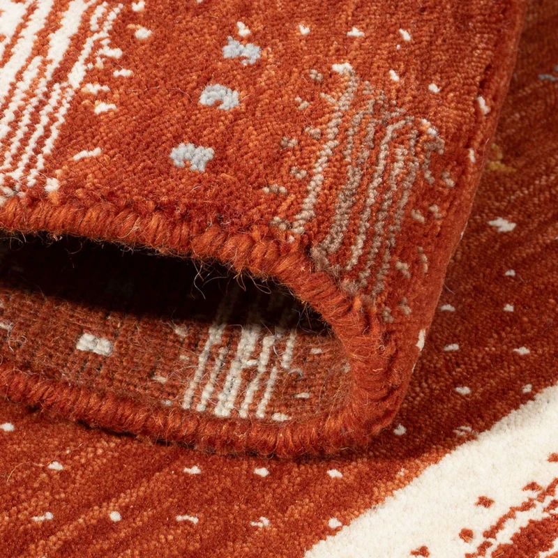 Loribaft Loom Teppich 60x90cm - Wollteppich - terrakotta