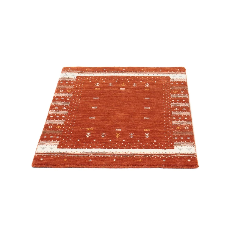 Loribaft Loom Teppich 60x90cm - Wollteppich - terrakotta