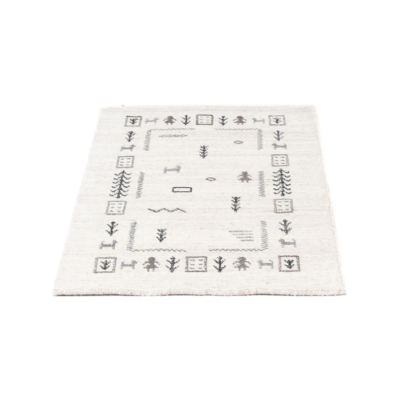 Gabbeh Teppich Indus 60x90cm - Wollteppich - beige