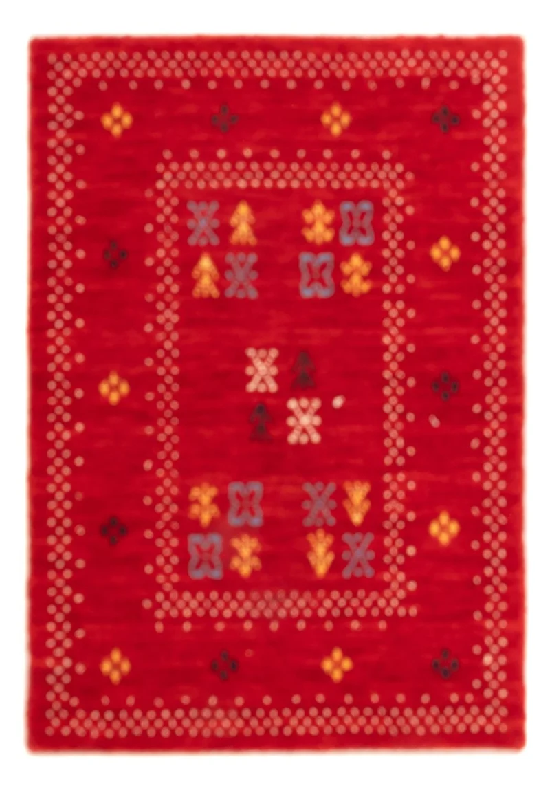 Gabbeh Teppich - Loribaft Softy - 60 x 90 cm - rot