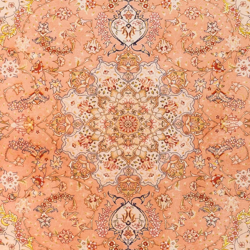 Täbriz - 50 Raj Teppich 150x200cm - Perserteppich - lachs