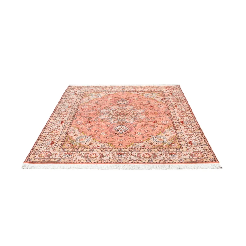 Täbriz - 50 Raj Teppich 150x200cm - Perserteppich - lachs