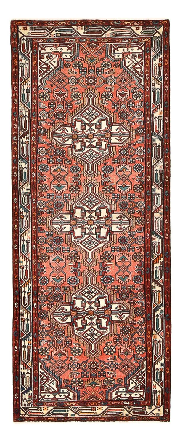 Hamadan Teppich 100x277cm - Perserteppich - hellrot