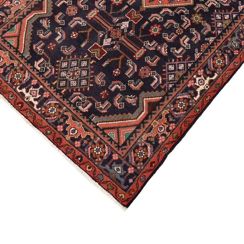 Hamadan Teppich 107x300cm - Perserteppich - dunkelblau