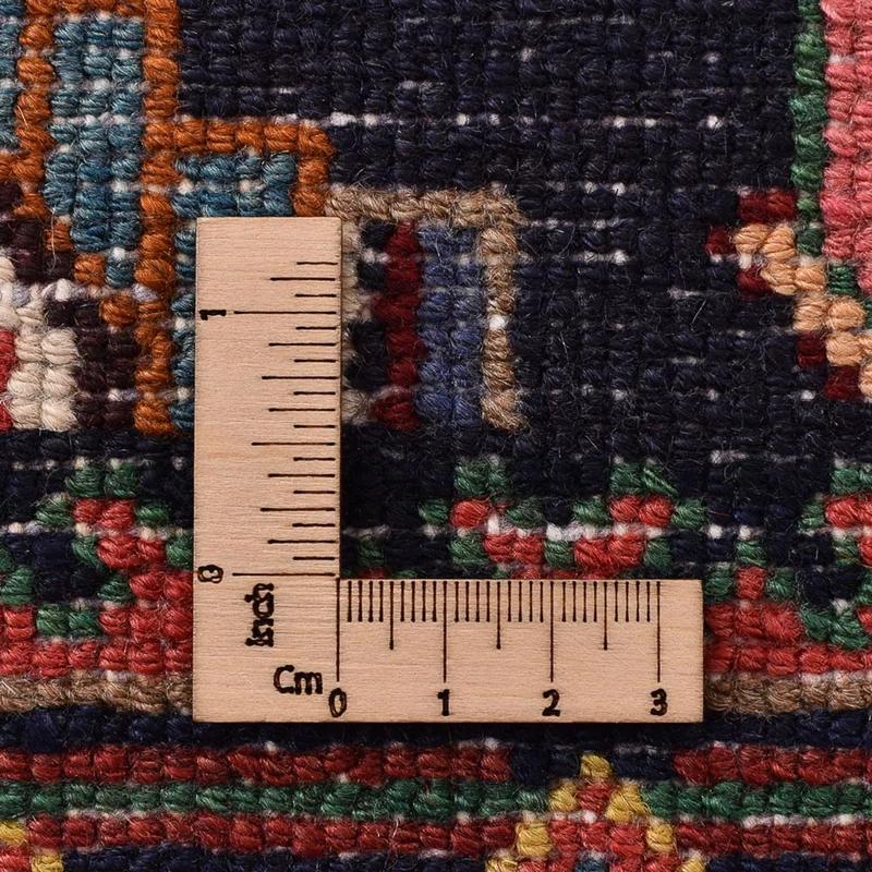 Hamadan Teppich 107x300cm - Perserteppich - dunkelblau