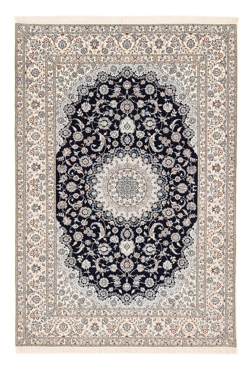 Nain - 6La Teppich 210x306cm - Perserteppich - dunkelblau