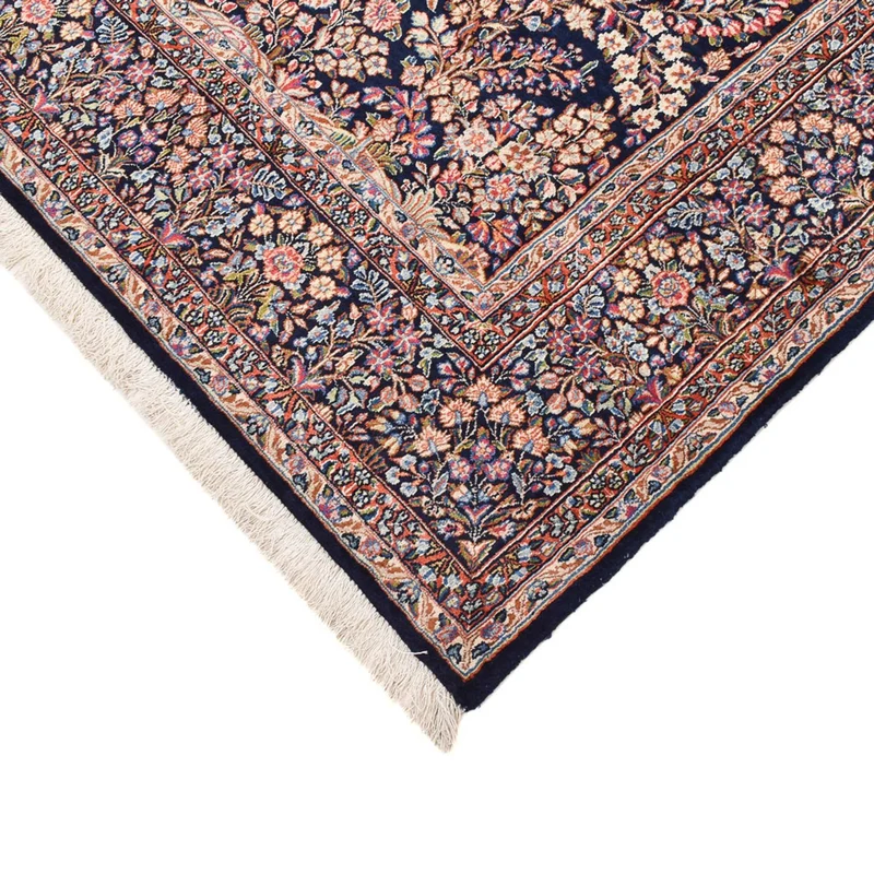 Kerman Teppich 206x302cm - Perserteppich - dunkelblau