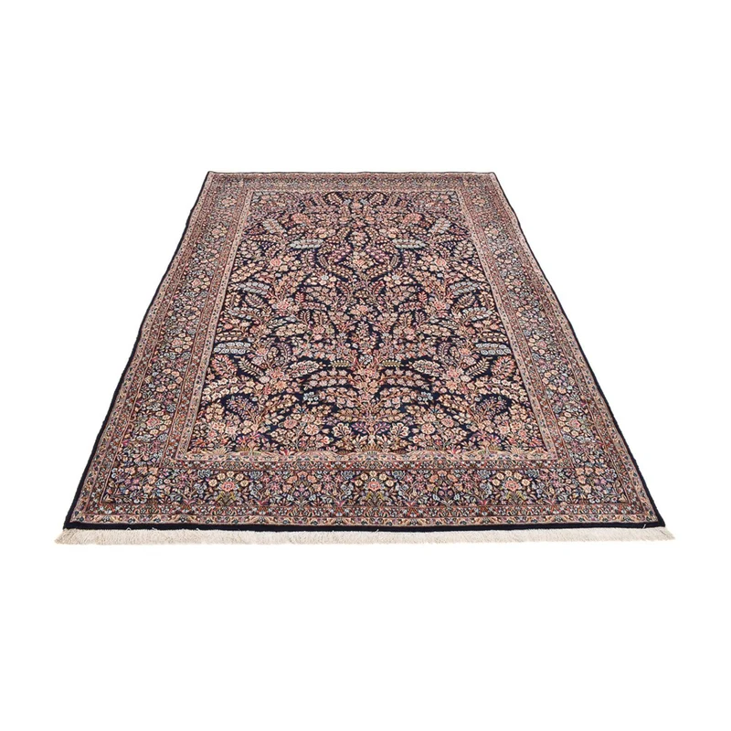 Kerman Teppich 206x302cm - Perserteppich - dunkelblau